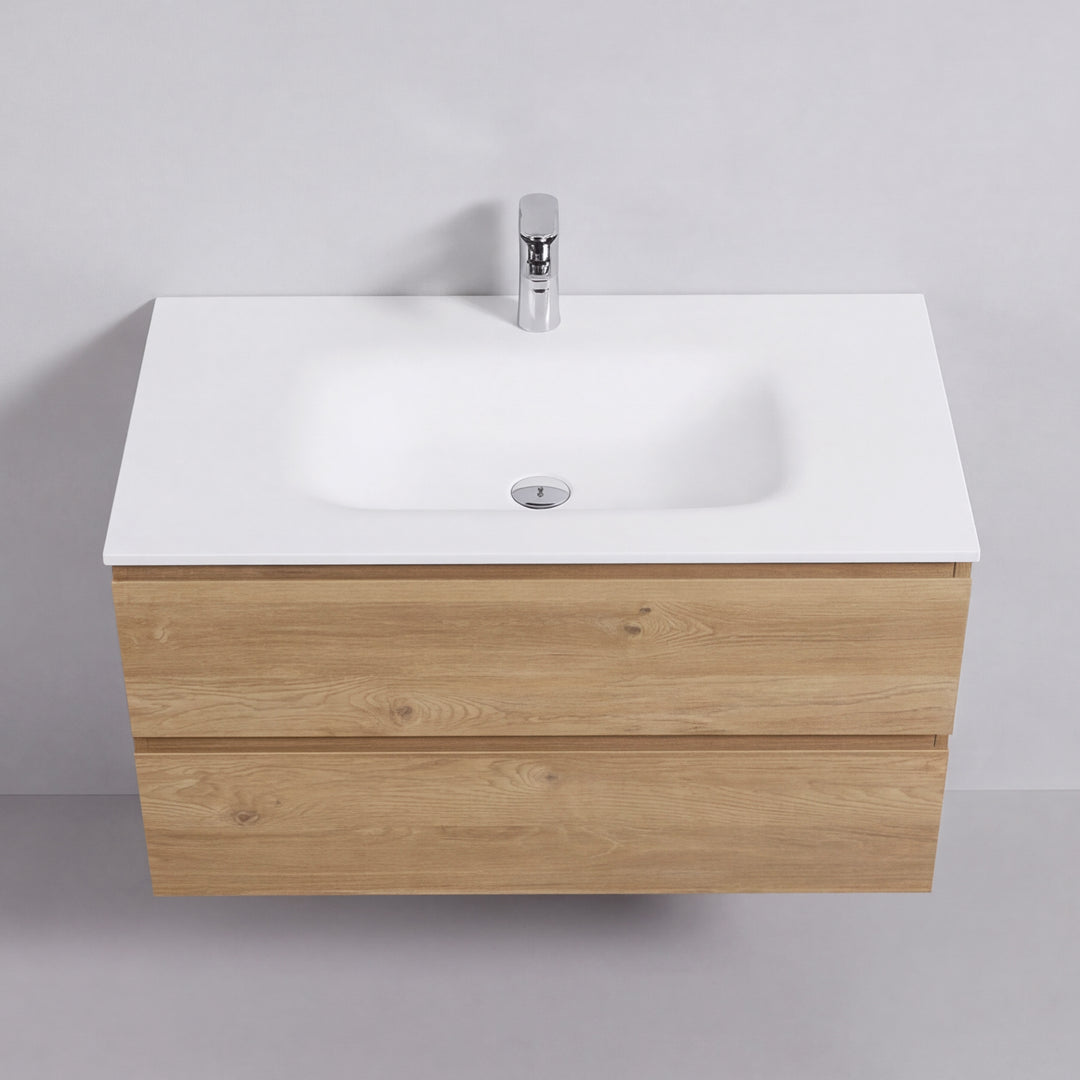 BAI Sonoma 42-inch Floating Bathroom Vanity with Matte White Sink