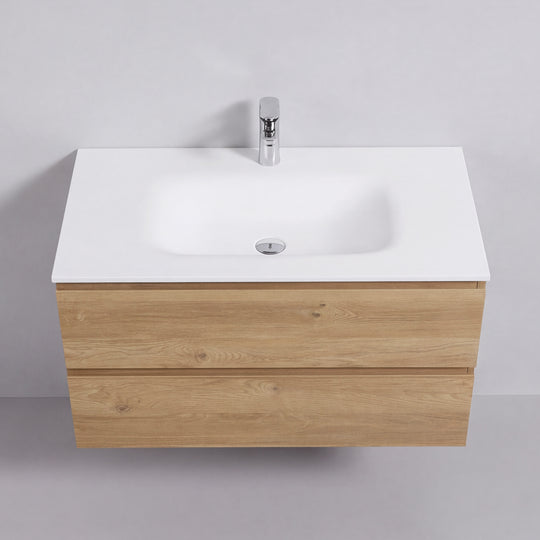BAI Sonoma 42-inch Floating Bathroom Vanity with Matte White Sink