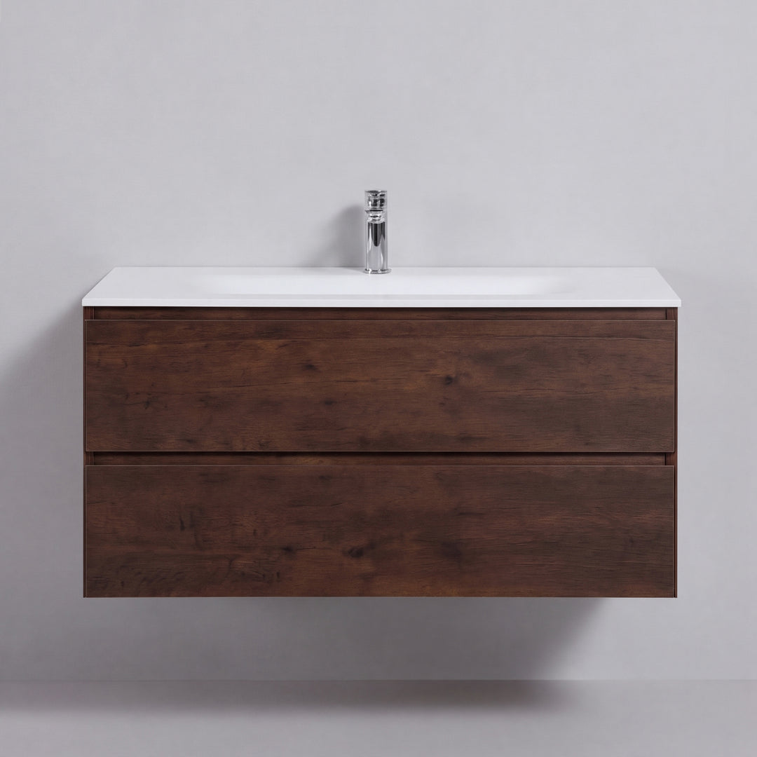 BAI Sonoma 42-inch Floating Bathroom Vanity with Matte White Sink