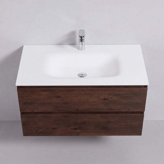 BAI Sonoma 42-inch Floating Bathroom Vanity with Matte White Sink