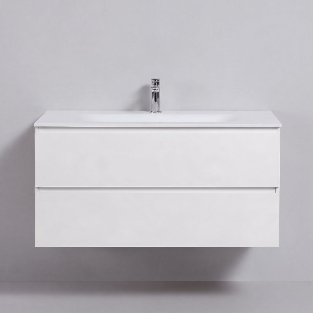 BAI Sonoma 42-inch Floating Bathroom Vanity with Matte White Sink