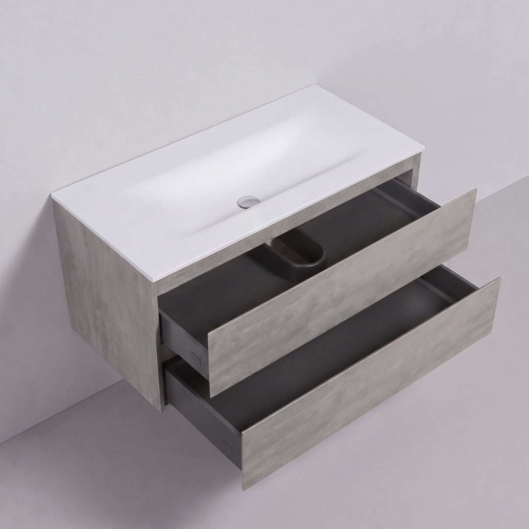 BAI Sonoma 42-inch Floating Bathroom Vanity with Matte White Sink