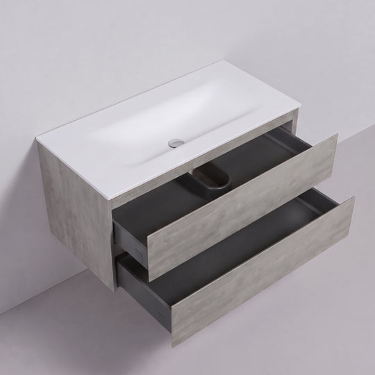 BAI Sonoma 42-inch Floating Bathroom Vanity with Matte White Sink