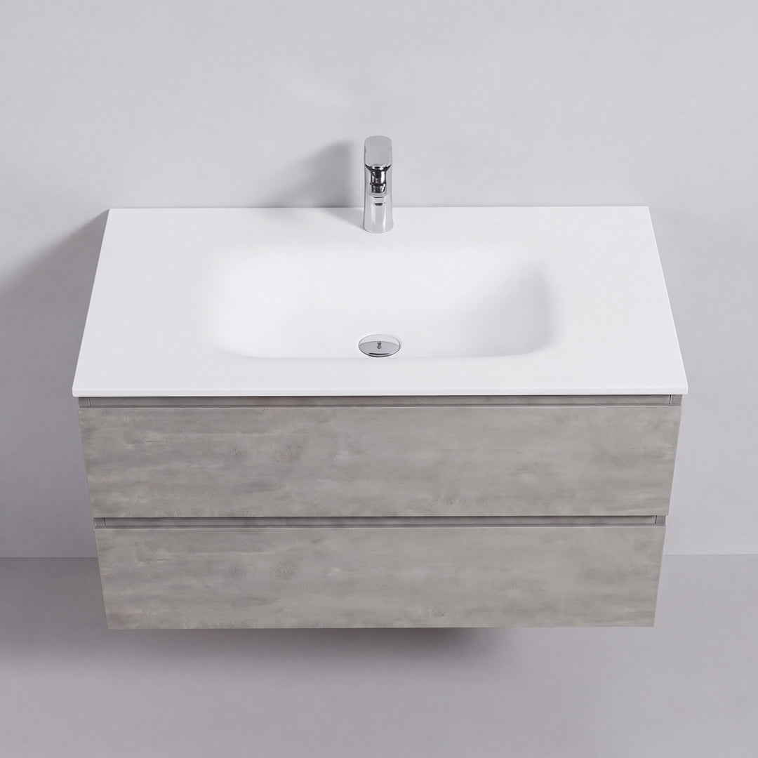 BAI Sonoma 42-inch Floating Bathroom Vanity with Matte White Sink