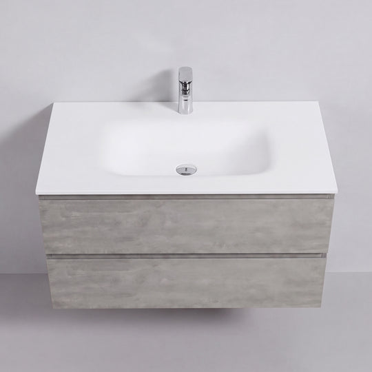 BAI Sonoma 42-inch Floating Bathroom Vanity with Matte White Sink