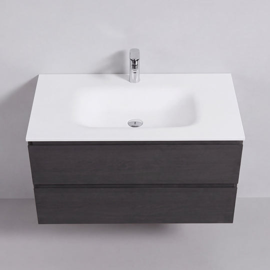 BAI Sonoma 42-inch Floating Bathroom Vanity with Matte White Sink