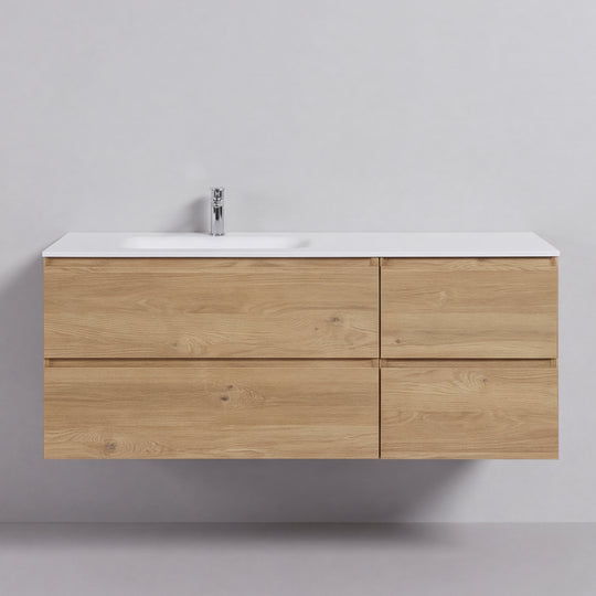 BAI Sonoma 52-inch Floating Bathroom Vanity with Matte White Sink