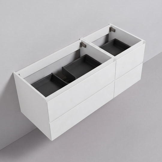 BAI Sonoma 52-inch Floating Bathroom Vanity with Matte Black Sink