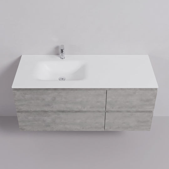 BAI Sonoma 52-inch Floating Bathroom Vanity with Matte White Sink