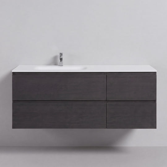 BAI Sonoma 52-inch Floating Bathroom Vanity with Matte White Sink