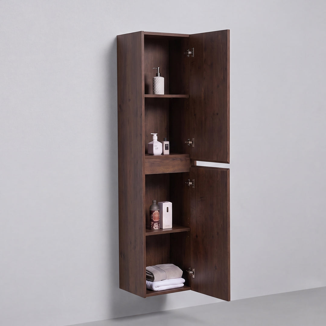 BAI Sonoma 16-inch Floating Bathroom Side Cabinet with Two Reversible Doors