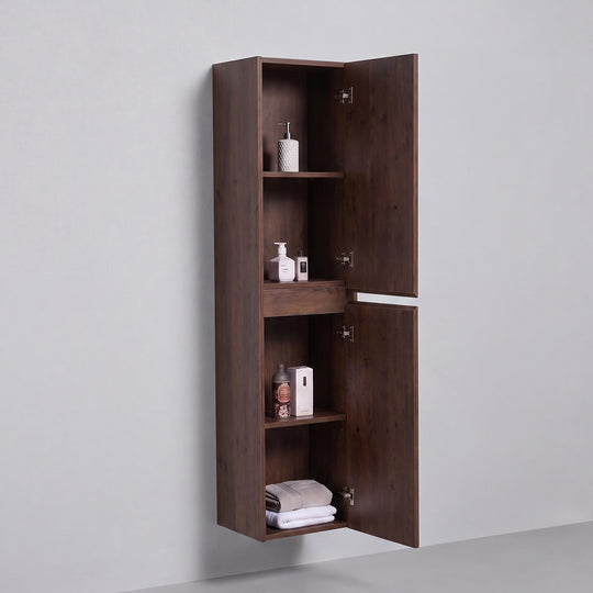 BAI Sonoma 16-inch Floating Bathroom Side Cabinet with Two Reversible Doors