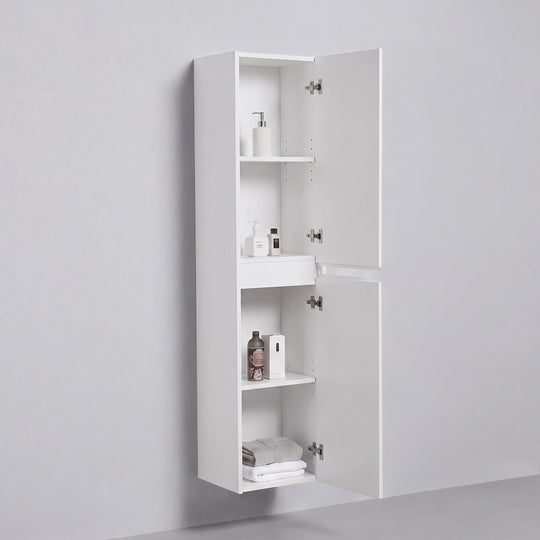 BAI Sonoma 16-inch Floating Bathroom Side Cabinet with Two Reversible Doors