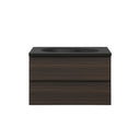 BAI Spa 32-inch Floating Bathroom Vanity with Matte Black Sink