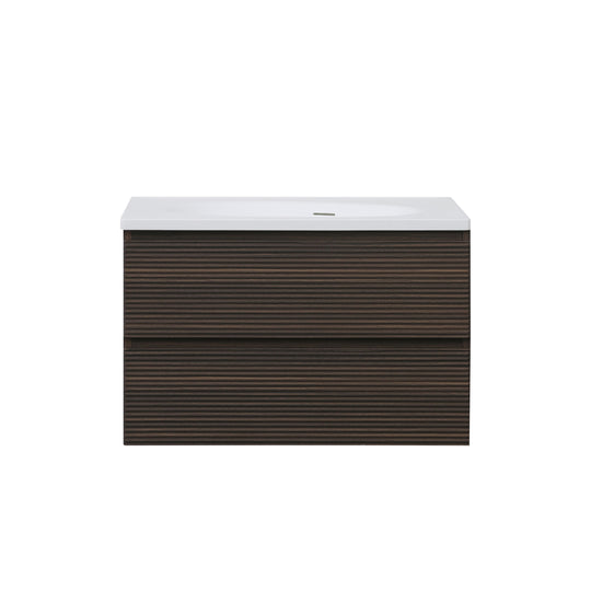 BAI Spa 32-inch Floating Bathroom Vanity with Matte White Sink