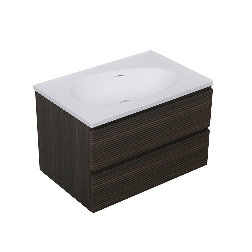 BAI Spa 32-inch Floating Bathroom Vanity with Matte White Sink