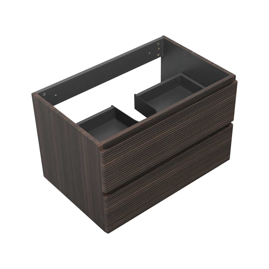 BAI Spa 32-inch Floating Bathroom Vanity with Matte Black Sink