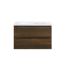 BAI Spa 32-inch Floating Bathroom Vanity with Matte White Sink