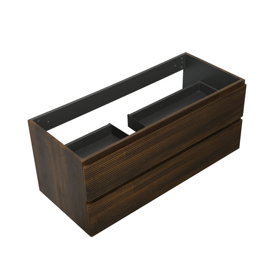 BAI Spa 47-inch Floating Bathroom Vanity with Matte Black Sink