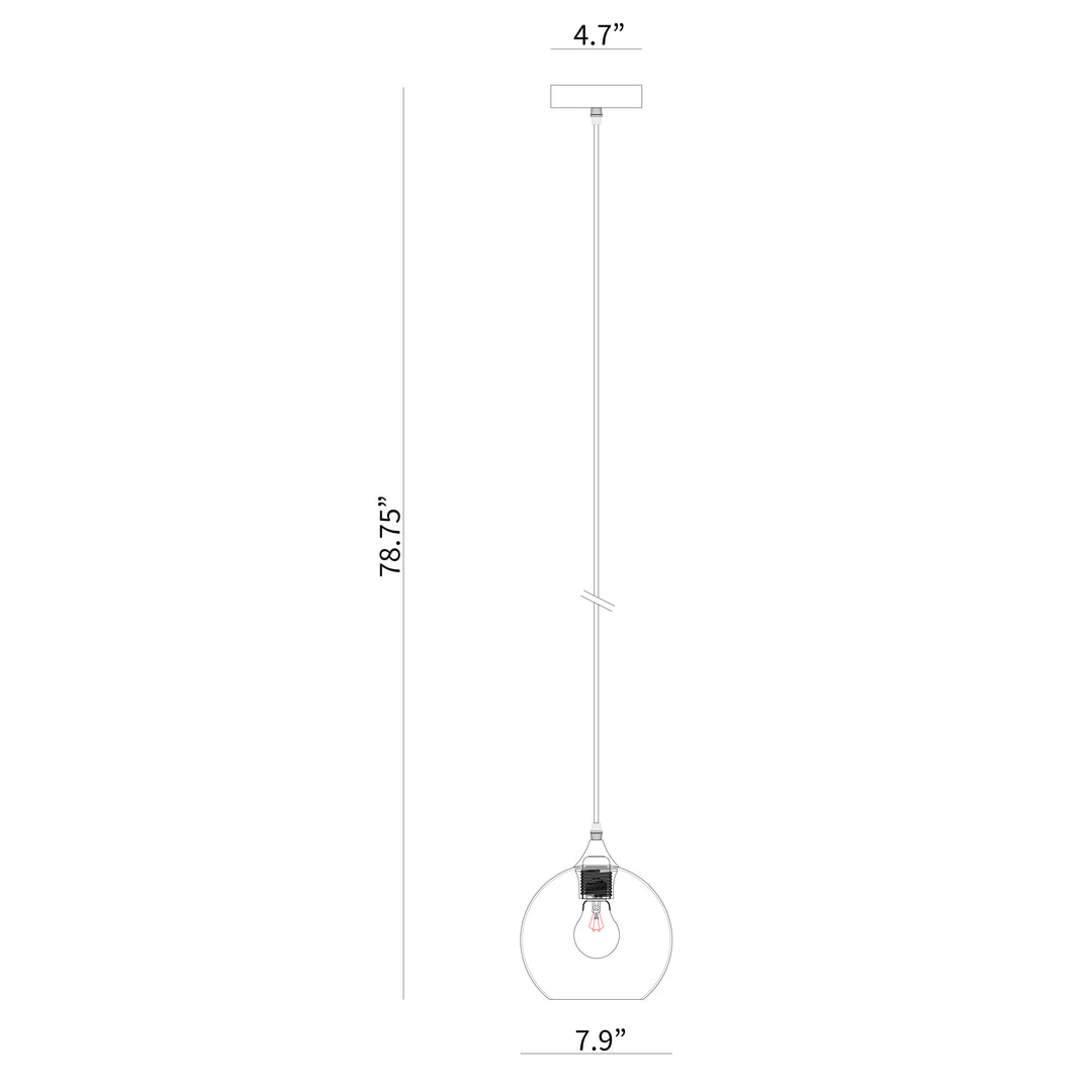 BAI 1305 Stained Glass Round 8" Pendant Light with Integrated LED