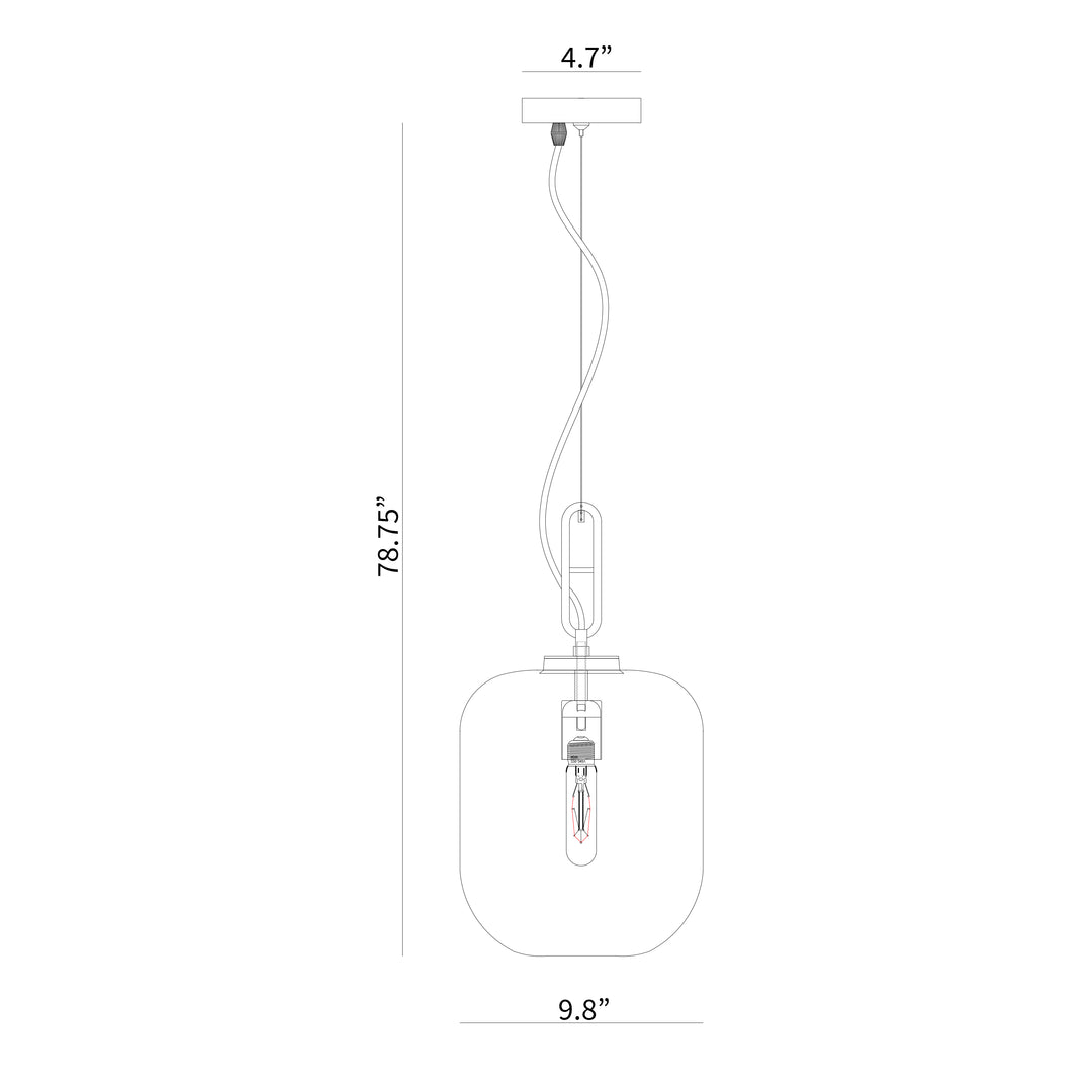 BAI 1306 Stained Glass 10" Pendant Light with Integrated LED