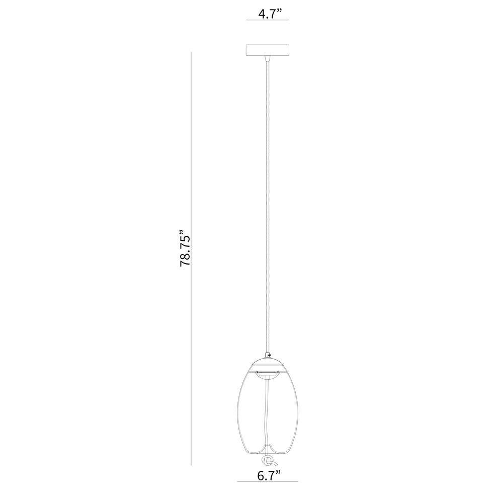 BAI 1308 Stained Glass 6" Pendant Light with Integrated LED