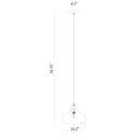 BAI 1313 Glass Metal 10" Pendant Light with Integrated LED