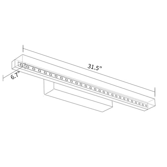 BAI 1327 LED 32" Mirror Lamp in Matte Black Finish