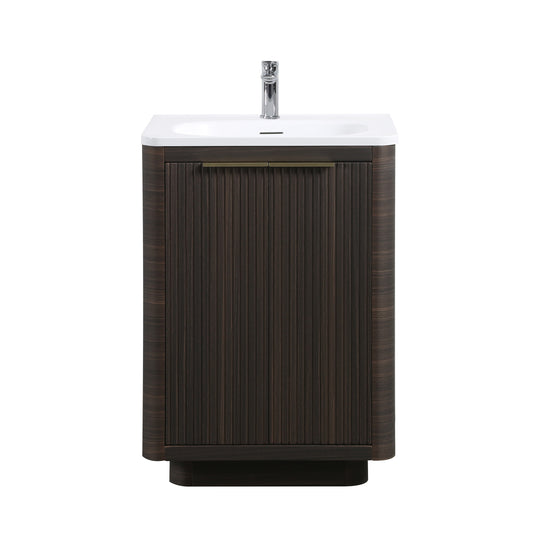 BAI Imola 24-inch Freestanding Bathroom Vanity with Gloss White Sink