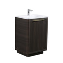 BAI Imola 24-inch Freestanding Bathroom Vanity with Gloss White Sink