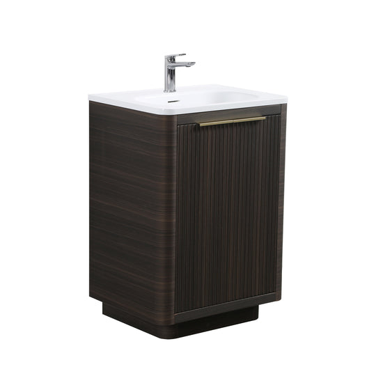 BAI Imola 24-inch Freestanding Bathroom Vanity with Gloss White Sink