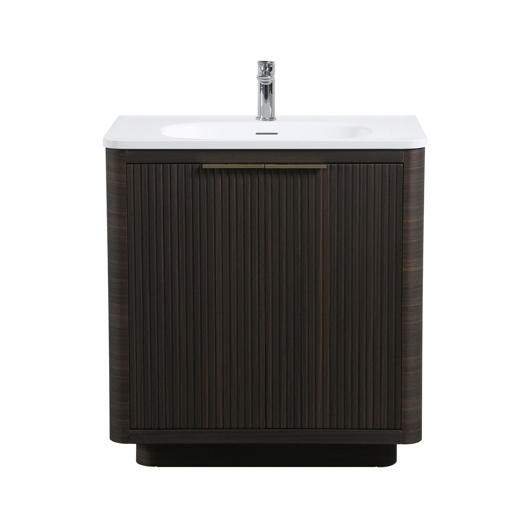 BAI Imola 32-inch Freestanding Bathroom Vanity with Gloss White Sink