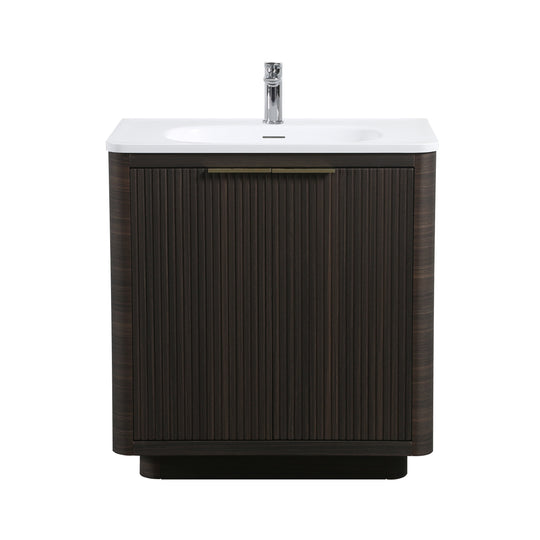 BAI Imola 32-inch Freestanding Bathroom Vanity with Gloss White Sink