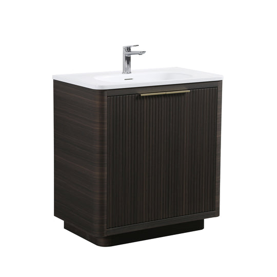 BAI Imola 32-inch Freestanding Bathroom Vanity with Gloss White Sink