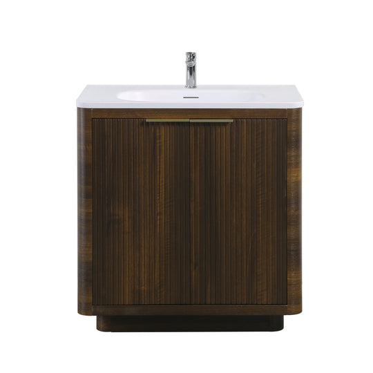 BAI Imola 32-inch Freestanding Bathroom Vanity with Gloss White Sink