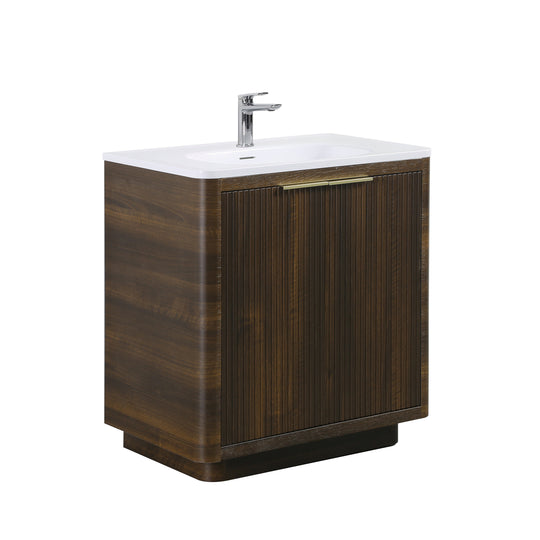 BAI Imola 32-inch Freestanding Bathroom Vanity with Gloss White Sink