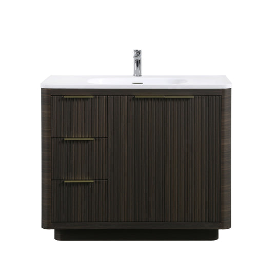 BAI Imola 40-inch Freestanding Bathroom Vanity with Gloss White Sink