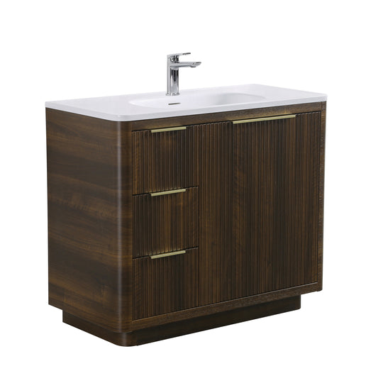 BAI Imola 40-inch Freestanding Bathroom Vanity with Gloss White Sink