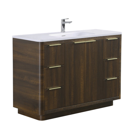BAI Imola 47-inch Freestanding Bathroom Vanity with Gloss White Sink