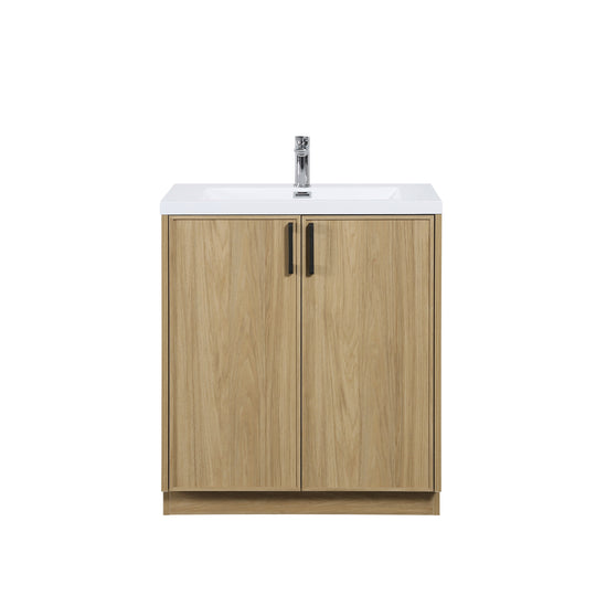 BAI Novo 30-inch Freestanding Bathroom Vanity with Gloss White Sink