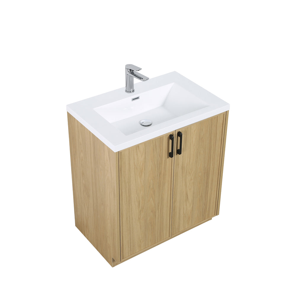 BAI Novo 30-inch Freestanding Bathroom Vanity with Gloss White Sink