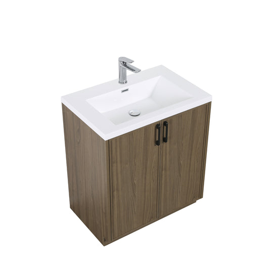 BAI Novo 30-inch Freestanding Bathroom Vanity with Gloss White Sink
