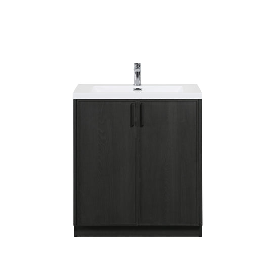 BAI Novo 30-inch Freestanding Bathroom Vanity with Gloss White Sink
