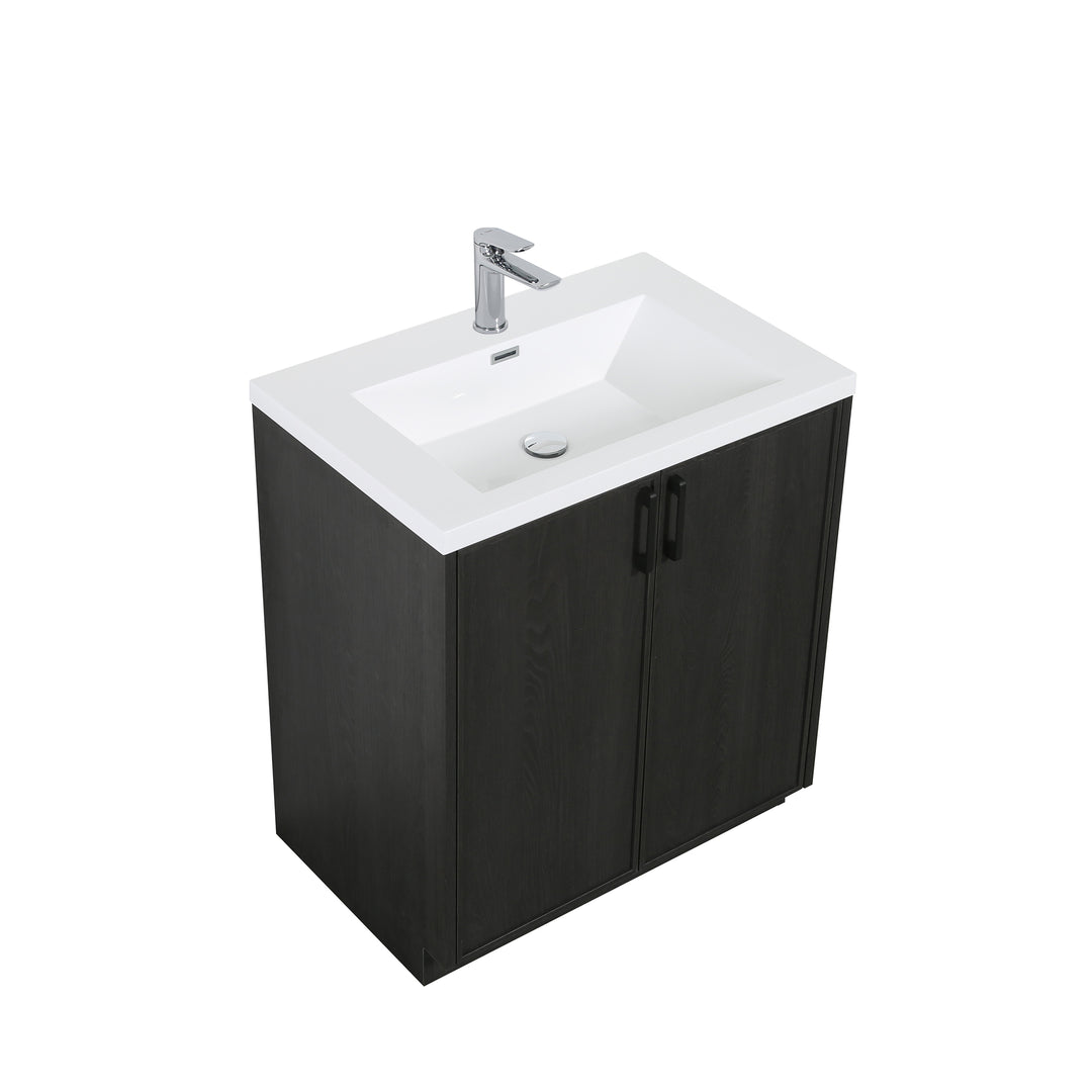 BAI Novo 30-inch Freestanding Bathroom Vanity with Gloss White Sink