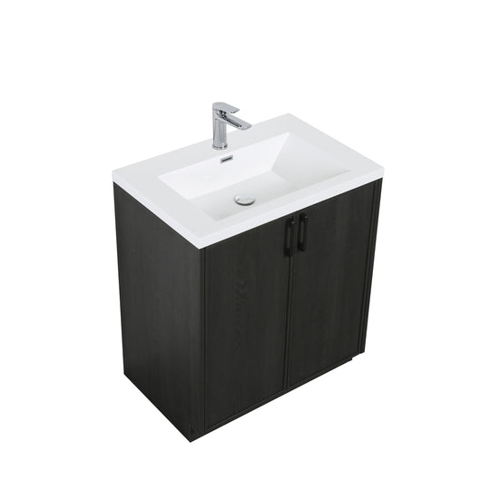 BAI Novo 30-inch Freestanding Bathroom Vanity with Gloss White Sink