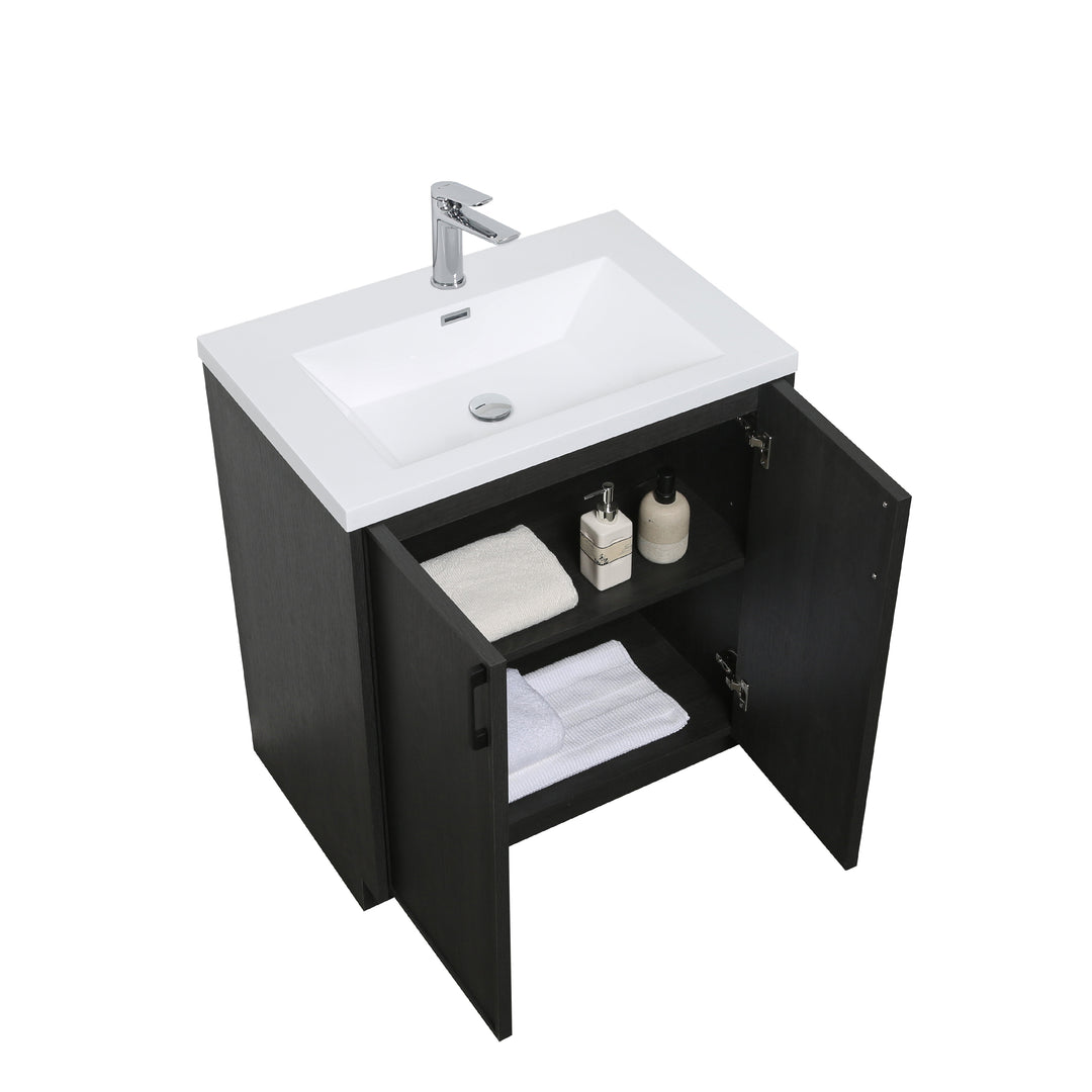 BAI Novo 30-inch Freestanding Bathroom Vanity with Gloss White Sink
