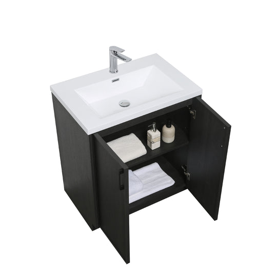 BAI Novo 30-inch Freestanding Bathroom Vanity with Gloss White Sink