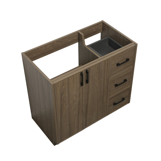 BAI Novo 36-inch Freestanding Bathroom Vanity with Gloss White Sink