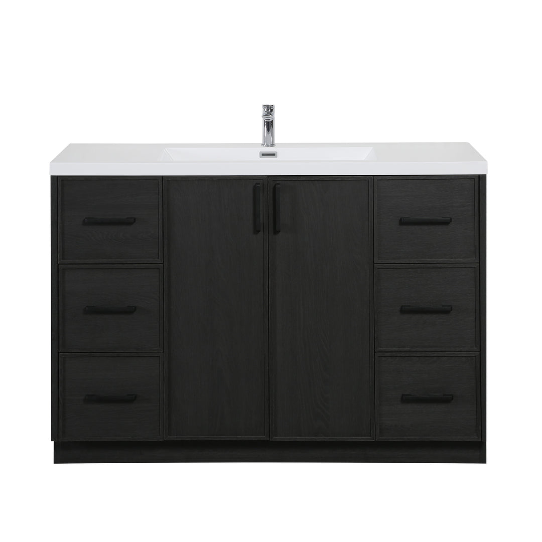 BAI Novo 47-inch Freestanding Bathroom Vanity with Gloss White Sink
