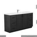 BAI Novo 59-inch Freestanding Bathroom Vanity with Gloss White Sink